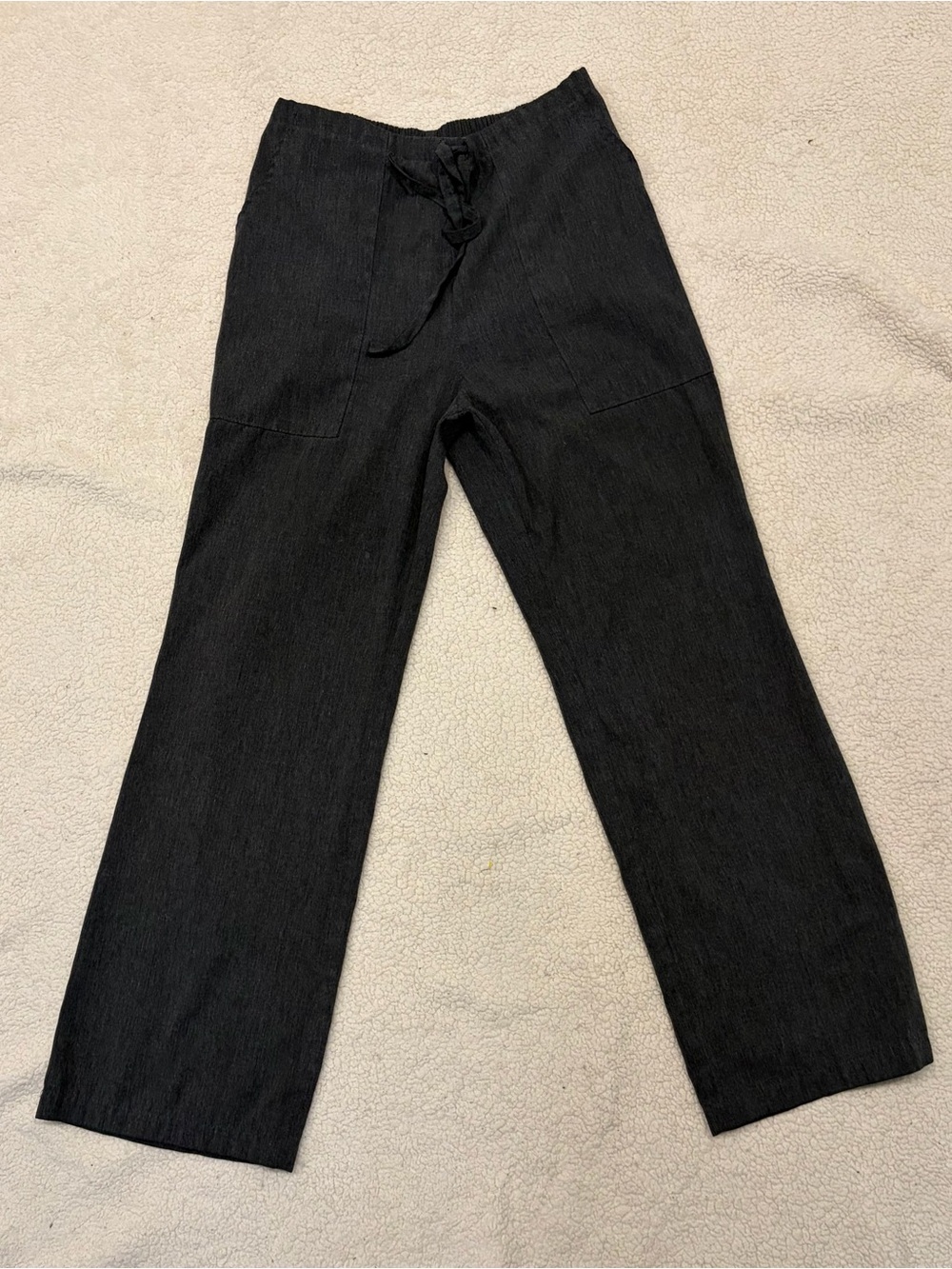 Barco Charcoal Grey Heather Drawstring Scrub Pants (Women's X-Small Petite)